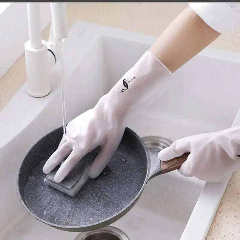Waterproof Cleaning Gloves For Housework And Kitchen Tasks Wear Resistant PVC Rubber Dishwashing And Laundry