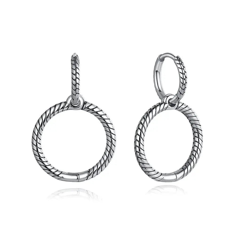 925 Sterling Silver Stud Hoop Earrings For Women Crystal Zircon Rose Gold Crown Heart Infinity Bee Design Jewelry