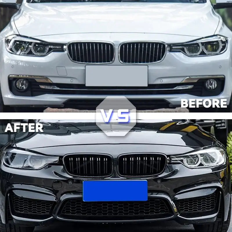 ABS dual-slat front kidney grille by Simples Market for BMW F30/F31/F35 2012-2018