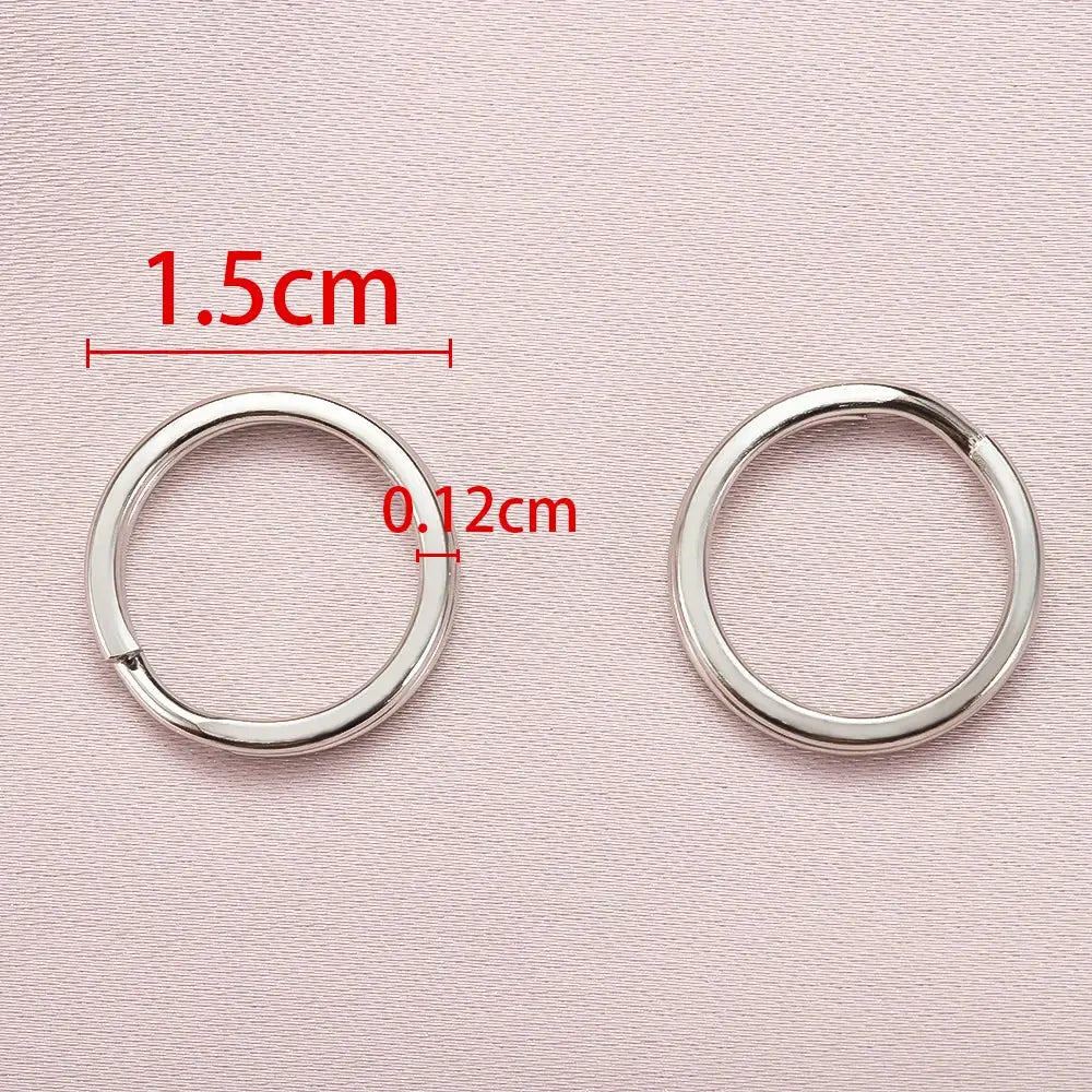 Simples Market 20pc silver alloy key rings, 1.5x20mm round split rings for DIY jewelry