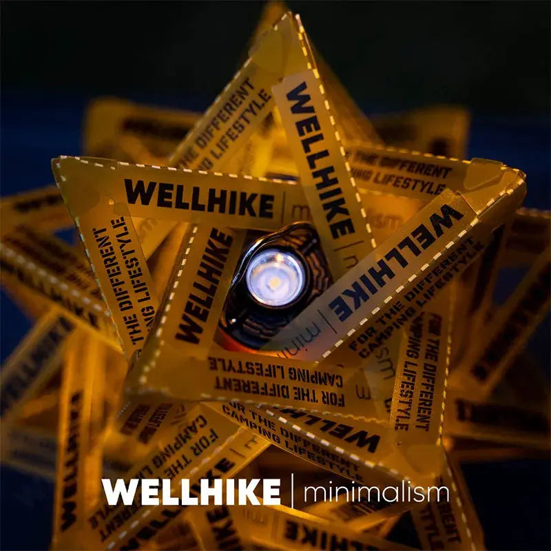 WELLHIKE yellow star camping lantern shades, waterproof lampshades with LED centers for tents