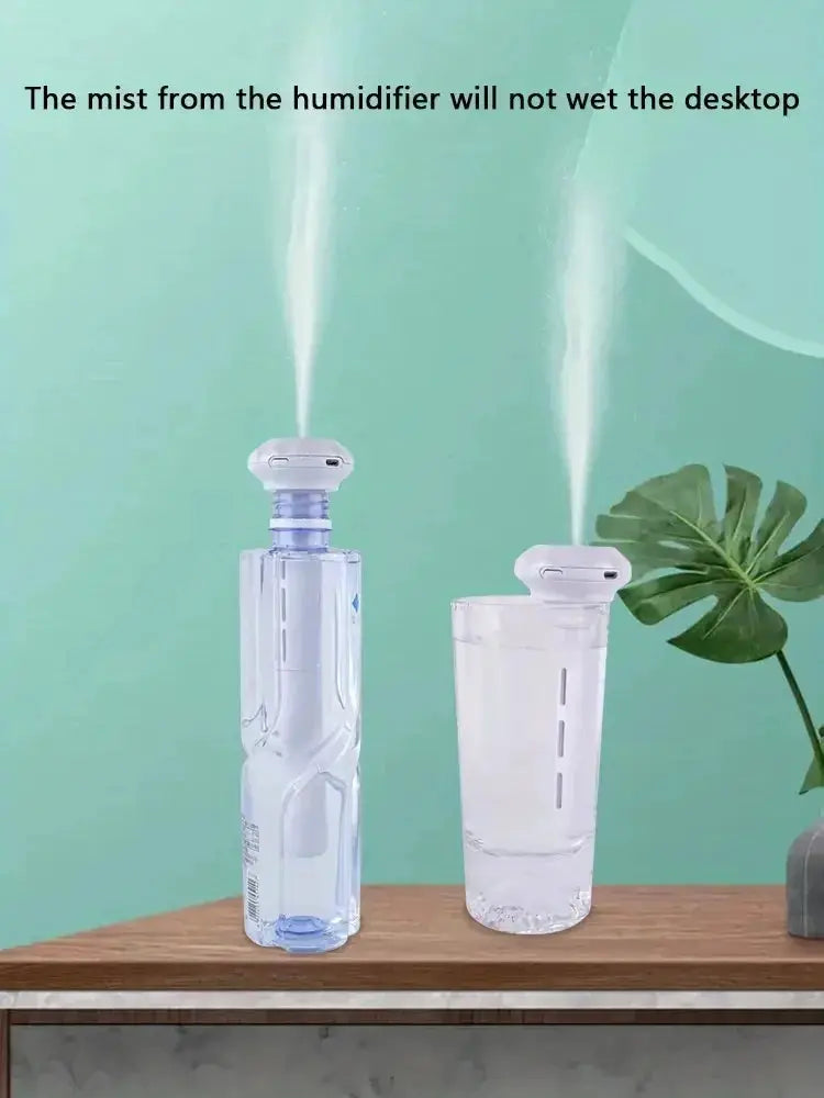 Super Quiet Portable Mist Humidifier Adjustable Length for Office Bedroom Car Travel No Water Bottle Needed Enhances Air