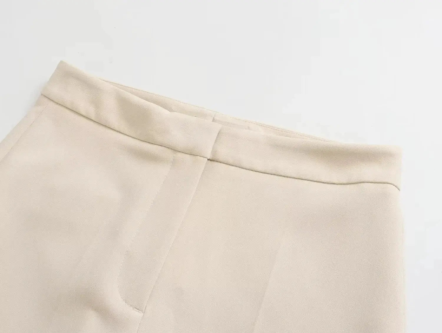 Women Elegant Strapless Tank Top Pant Suit With Side Slit Trousers