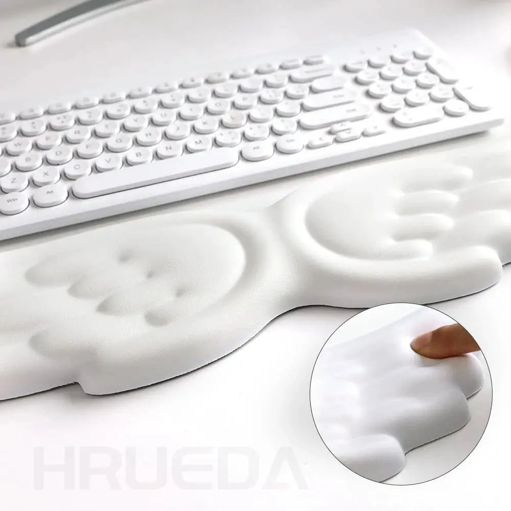 Angel Wing Memory Foam Wrist Rest and Mouse Pad Set for Keyboard and Laptop Ergonomic Non Slip Comfort