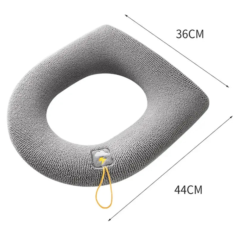 CozyNest Universal Pumpkin Pattern Toilet Seat Cover And Warm Mat Soft Hygienic Comfort For Most O Type Toilets