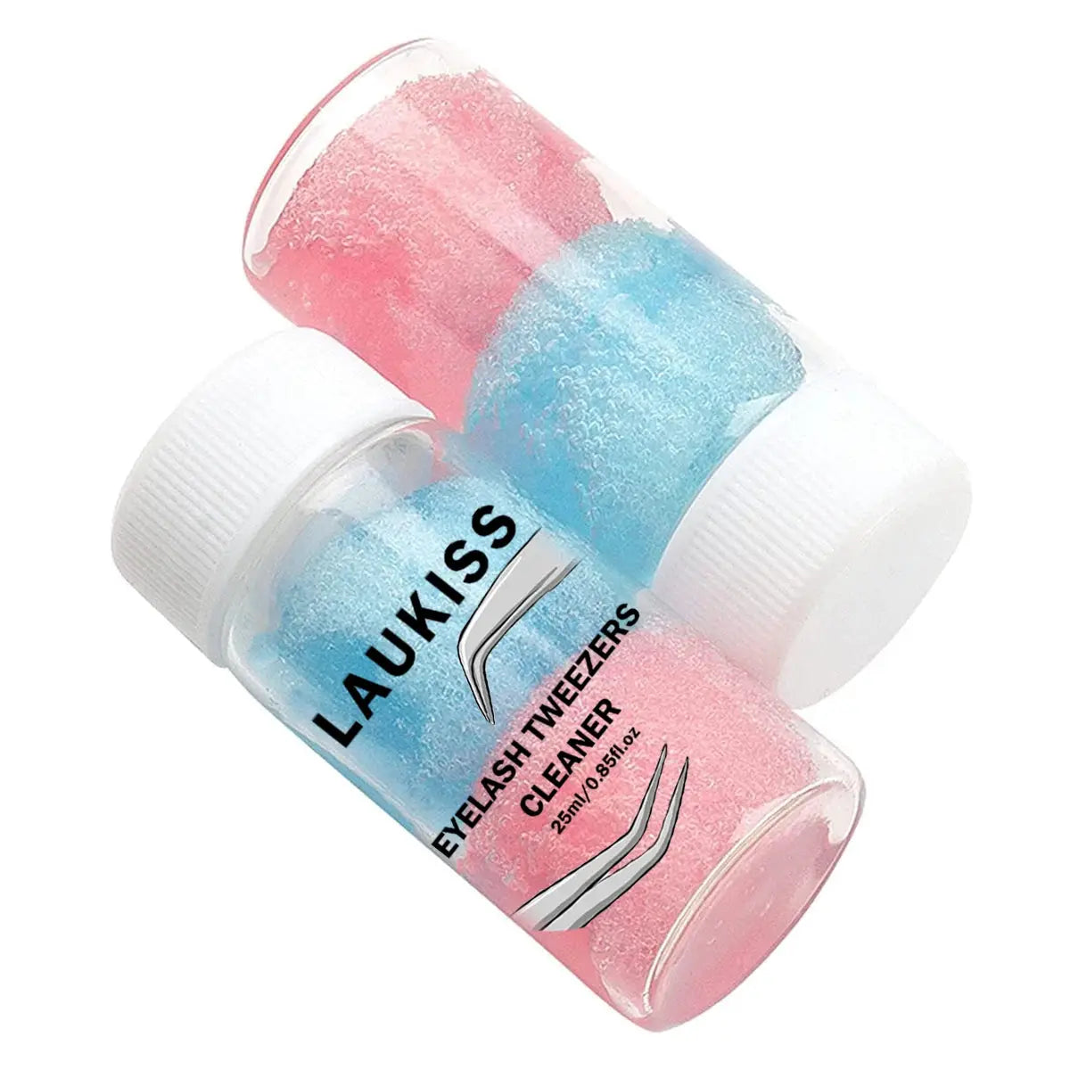 LashGuard 25ml Eyelashes Tweezers Cleaner Glue Residue Remover With Sponge Ball For Tool Maintenance