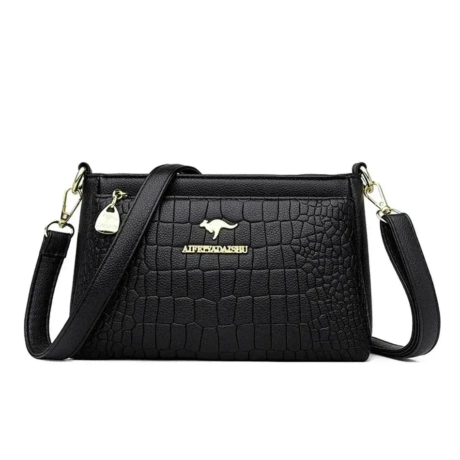 NobleGrace Soft Leather Luxury Handbag Women Triple Layer Tote Large Capacity Shoulder And Crossbody Bag