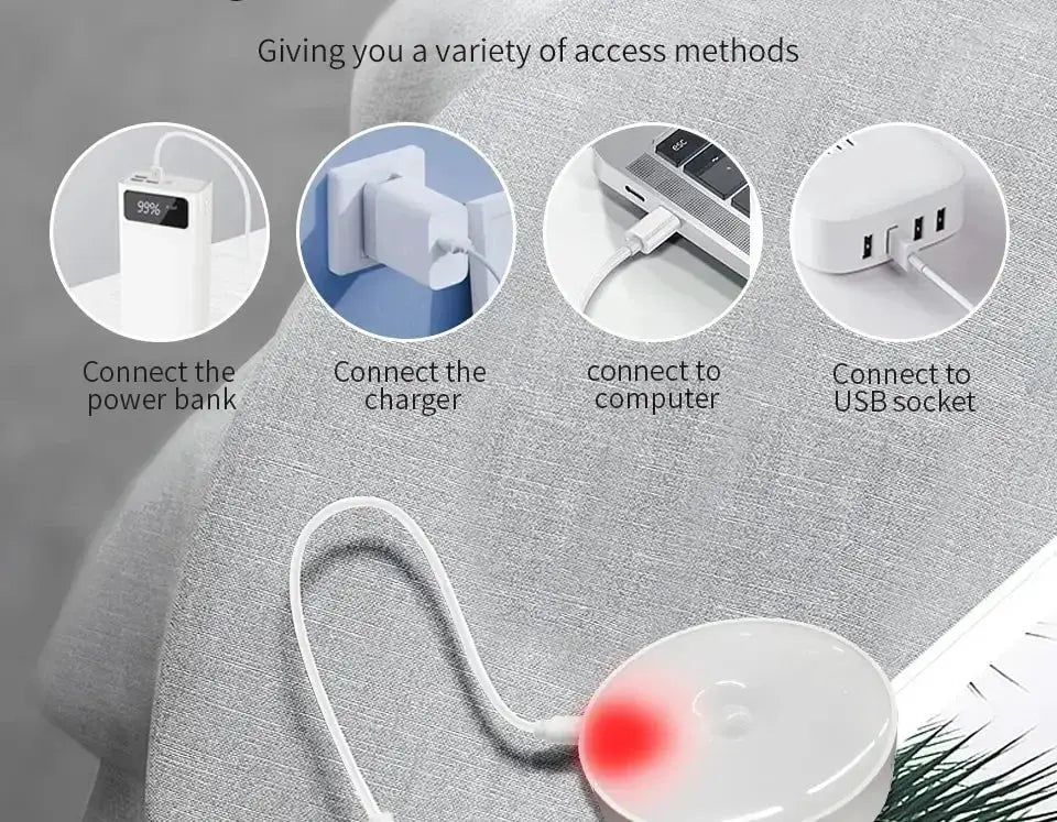 Simples Market LED motion sensor night light, USB rechargeable for kitchen cabinets and wardrobes