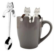 Cat Shaped Stainless Steel Coffee Spoon Purrfect Kitchen Adorable Stirring and Scooping Desserts