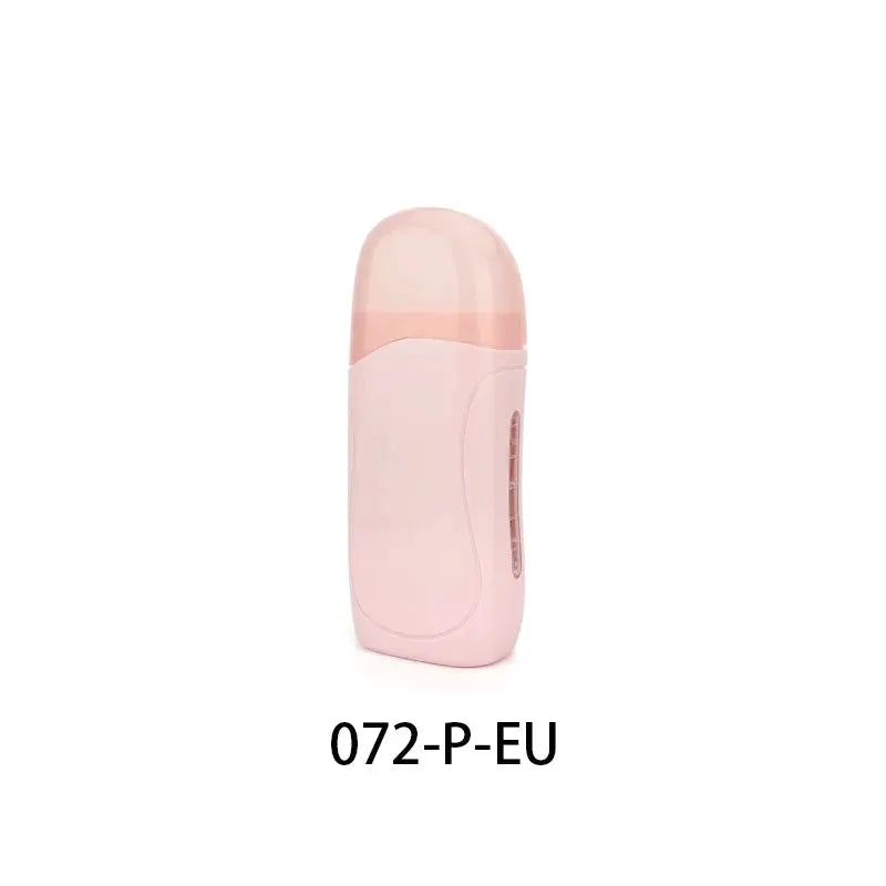 Pink roll-on depilatory wax warmer by Simples Market, handheld waxing heater.