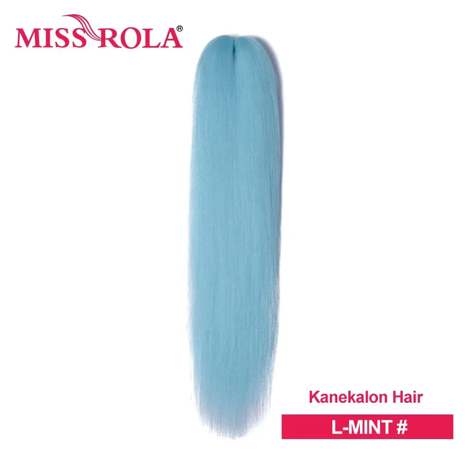 Miss Rola synthetic braiding hair, L-MINT Kanekalon EZ Twist, 6-piece bundle, 26–30 inch, Simples Market.