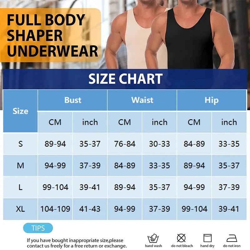 Simples Market men's full body shaper sleeveless slimming vest; beige and black compression bodysuits (two) shown.