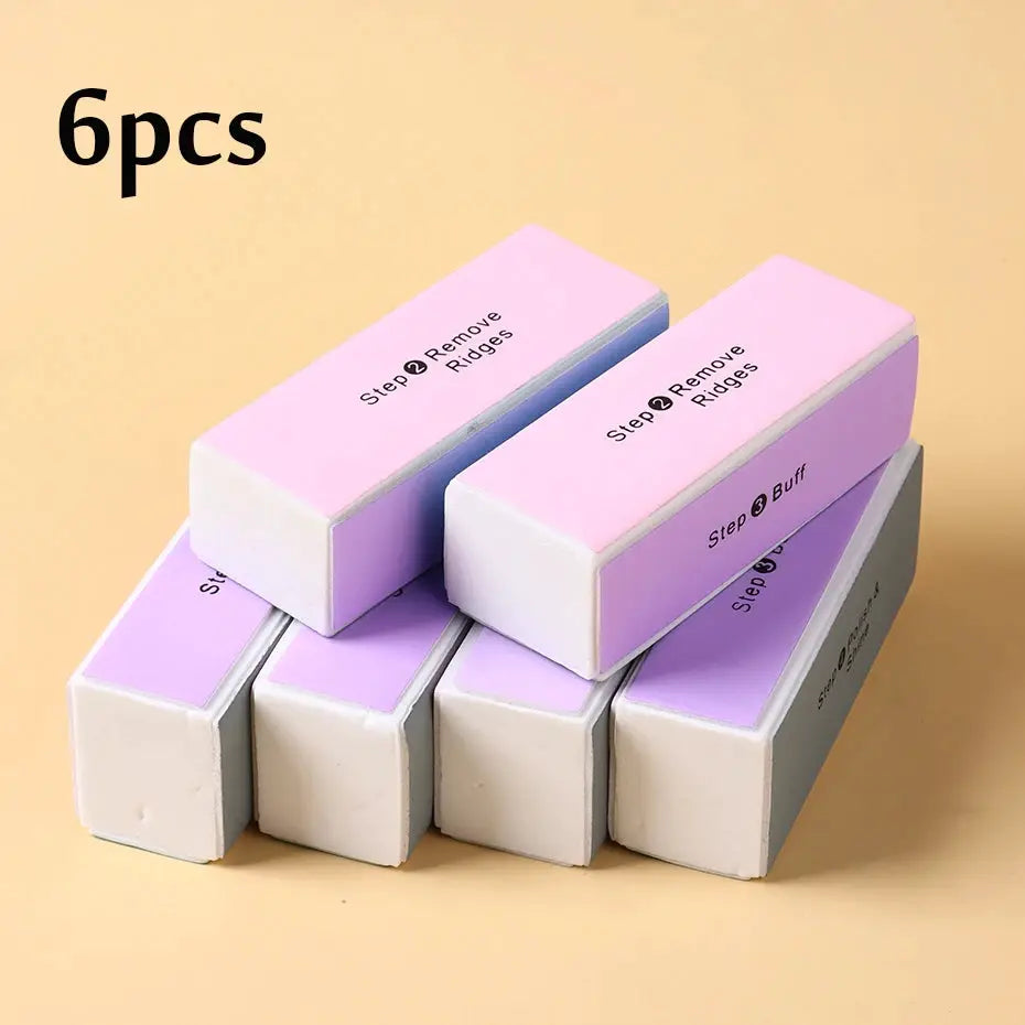 NovaNail 4 Sided Sponge Nail Buffer Block All In One Grinding Polishing Buffing Nails