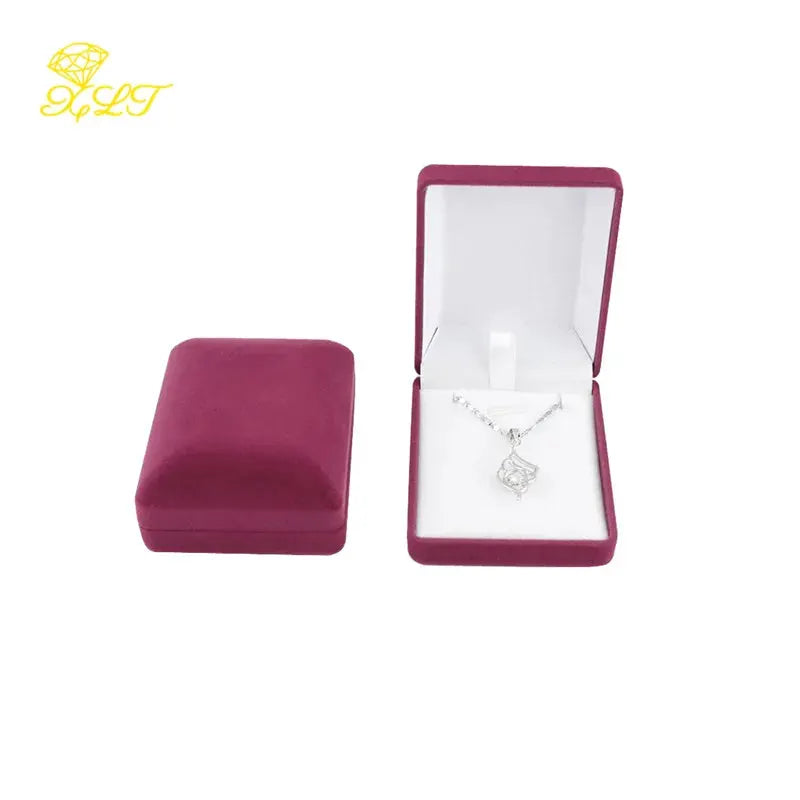 Velvet Jewelry Box For Pendant Display And Necklace Storage Gift Box Carrying Case Ideal For Jewelry Presentation
