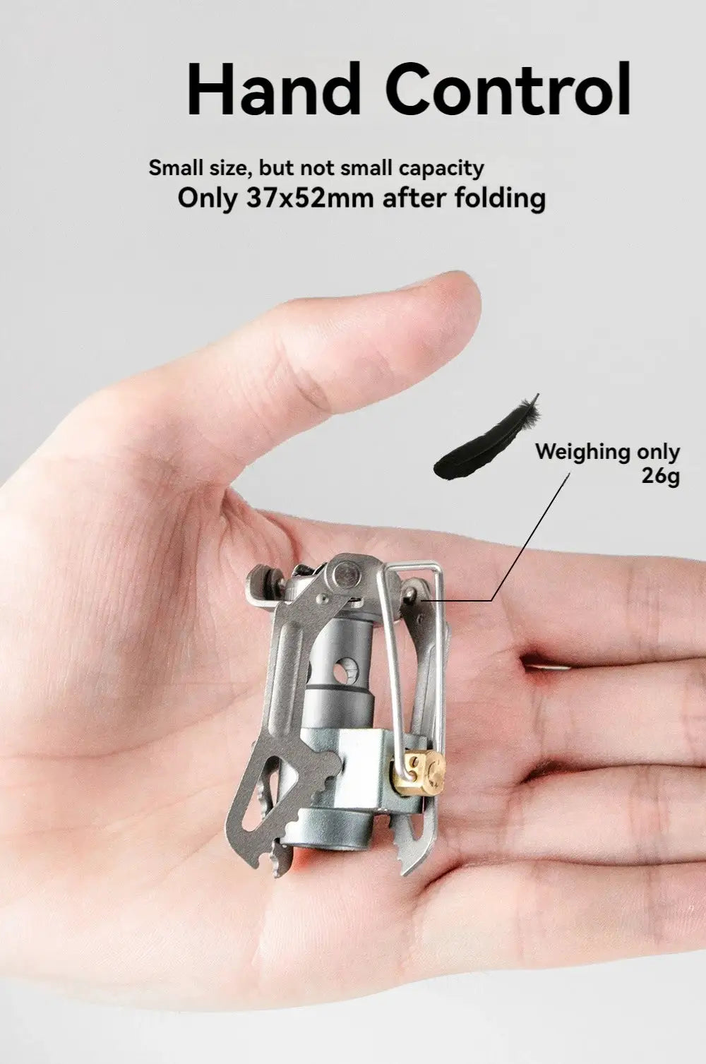 BRS-3000T Titanium Mini Camping Gas Stove Pocket Stove 25g One Piece Backpacking Hiking Folding Portable Furnace
