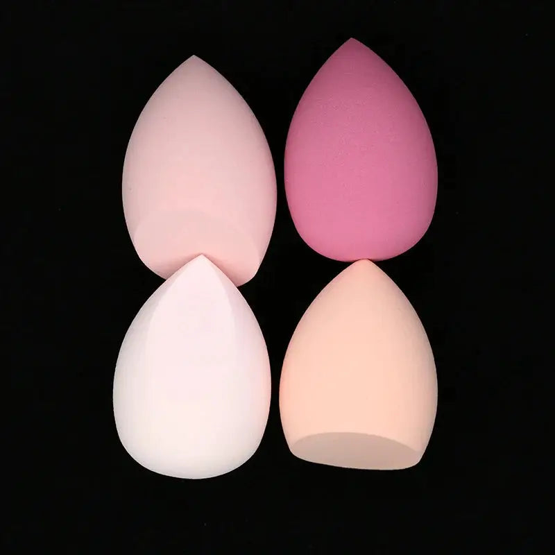 4 Piece Bevel Cut Makeup Sponge Set For Wet And Dry Application Foundation Powder Puff Beauty Cosmetic Sponges