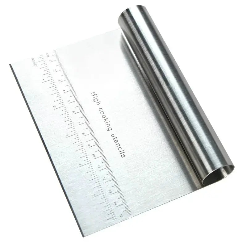 Stainless Steel Pastry Spatula Cutter With Scale Pizza Dough Scraper Fondant Cake Decoration Tools Kitchen Accessories