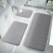 CloudLux Memory Foam Bath Mat Ultra Absorbent Three Layer Microfiber With Non Slip Backing Quick Drying