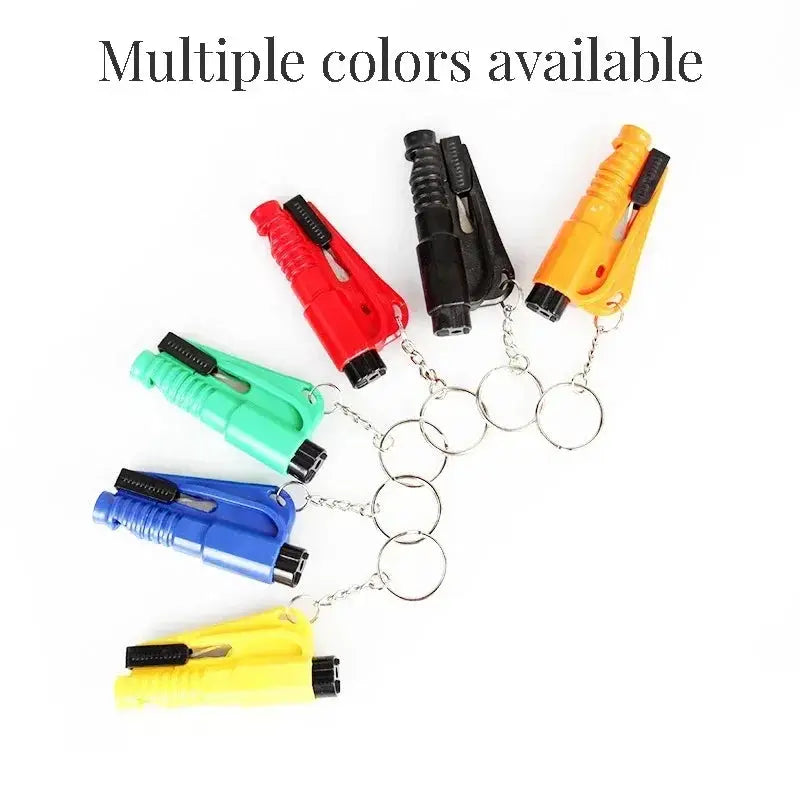 Safety Hammer With Rescue Whistle 2 In 1 Car Escape Tool Window Breaker And Seatbelt Cutter Compact Emergency Tool