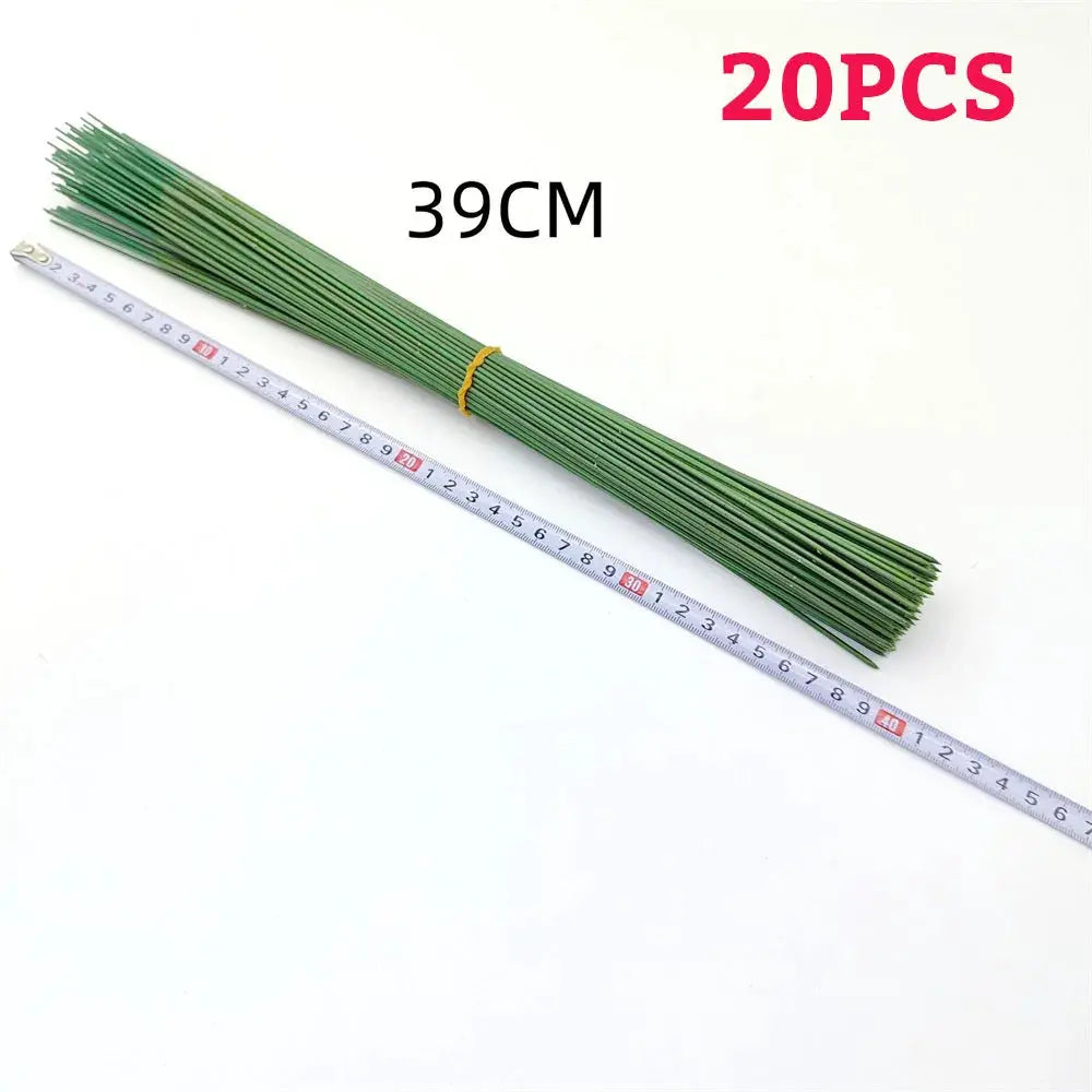 Green Flower Stem Sticks DIY Floral Material Handmade Wire Stem Self Adhesive Floriculture Tape Paper Tape For Bouquets