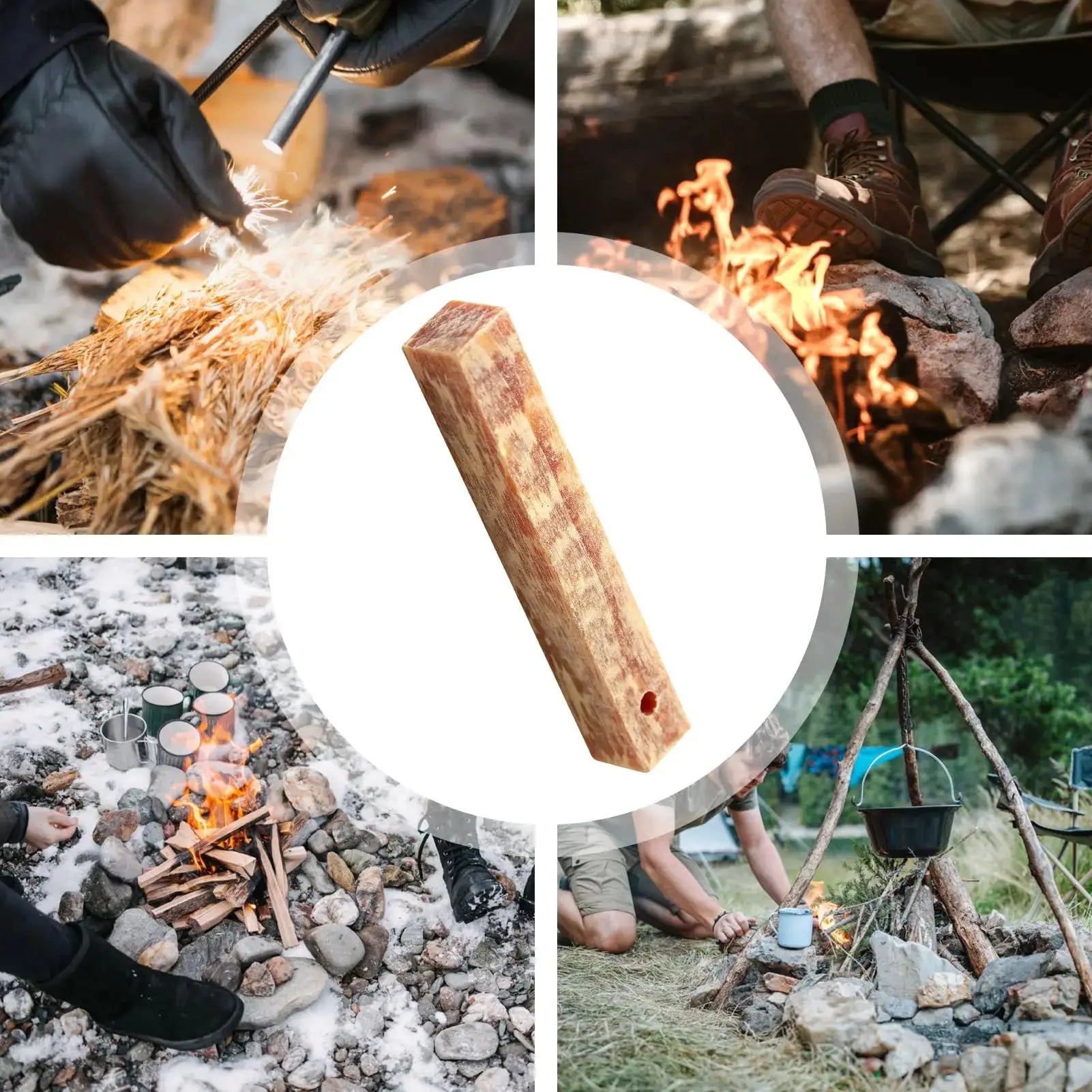 Rafford pine wood ignition matches, 2 pcs, natural kindling for outdoor camping by Simples Market