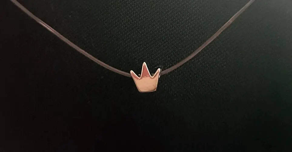 5 Colors Dazzling Zircon Pendant Necklace With Invisible Transparent Fishing Line Chain For Women Minimalist Jewelry