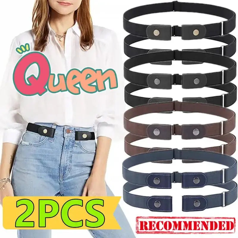 FlexWear Buckle Free Elastic Waist Belt For Women And Men Adjustable Stretch Invisible Belt Comfort