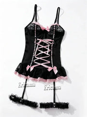 LuxeLace Intima Sexy Bra And Garter Set Seamless Underwire Comfort With Sultry Lace Lingerie