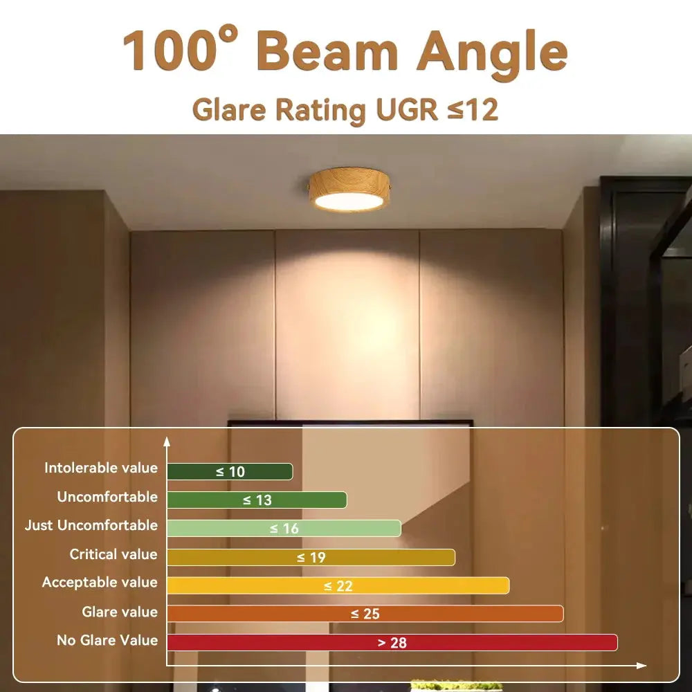 GX53 Downlight Wooden Ceiling Lamp, wood finish, 220V indoor decor lighting by Simples Market