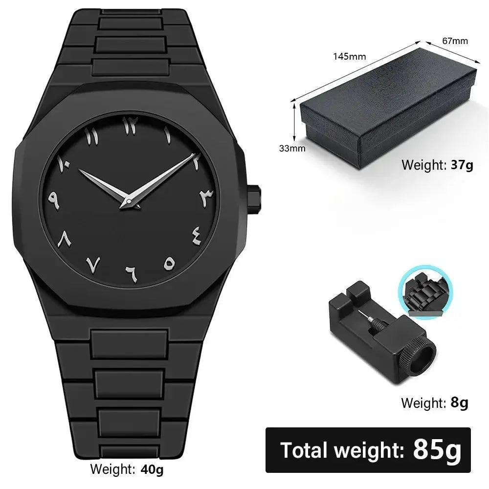 NovaTime Minimalist Quartz Watch For Men With Lightweight Plastic Strap Waterproof Durable Build And Classic Style