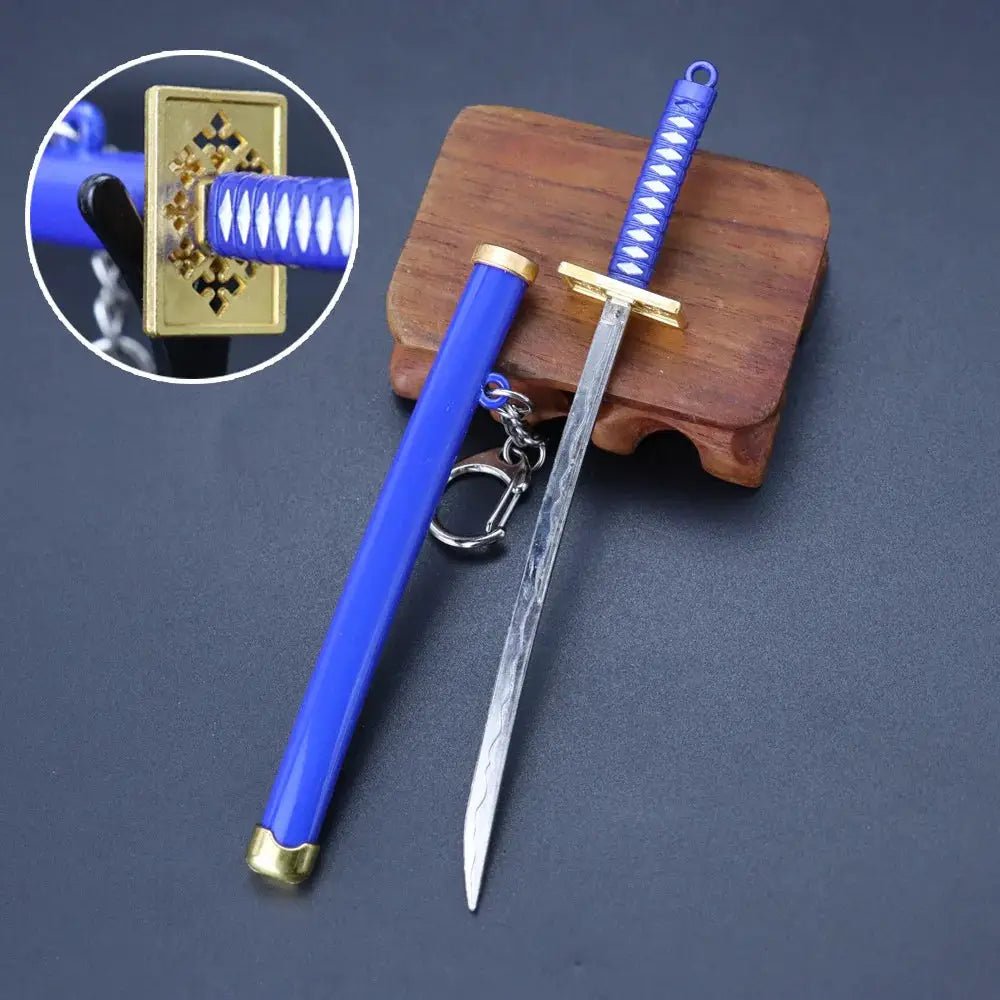 Mini Roronoa Zoro Samurai Sword Keychain With Scabbard Anime Collectible Gift For Fans And Cosplay - Simples Market