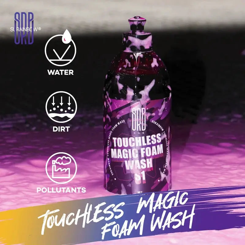 Touchless Magic Foam Wash bottle, pink by Simples Market, for foam cannons and bucket washes.