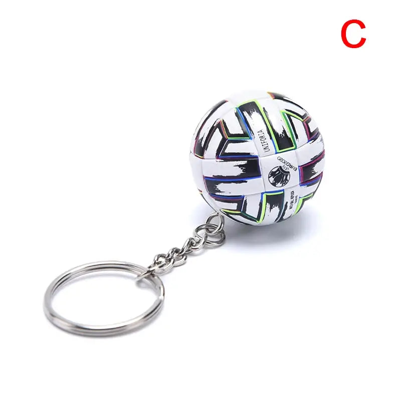 PU Leather 3D Soccer Football Keychain For Men Women Bag Pendant Gift