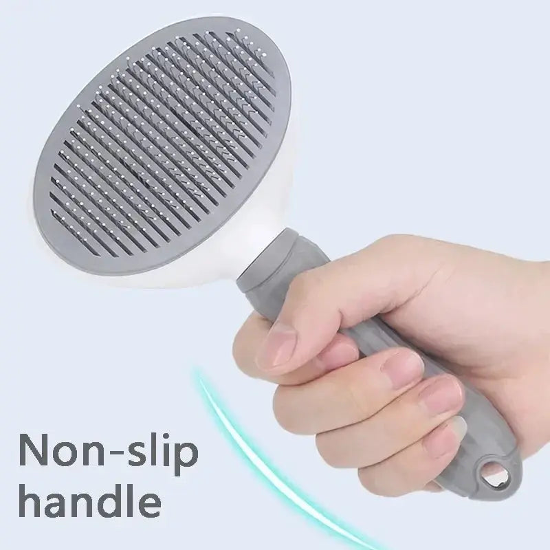PetCare Pro Self Cleaning Pet Hair Remover Brush For Dogs And Cats Detangles Fur Removes Dander Easy Grooming