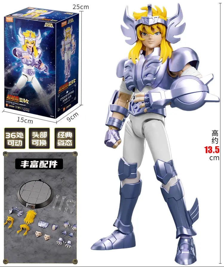 Blokees Original Gold Saint Seiya Dragon Shiryu Capricorn Shura Cancer Deathmask Champion Class Action Figure Gift