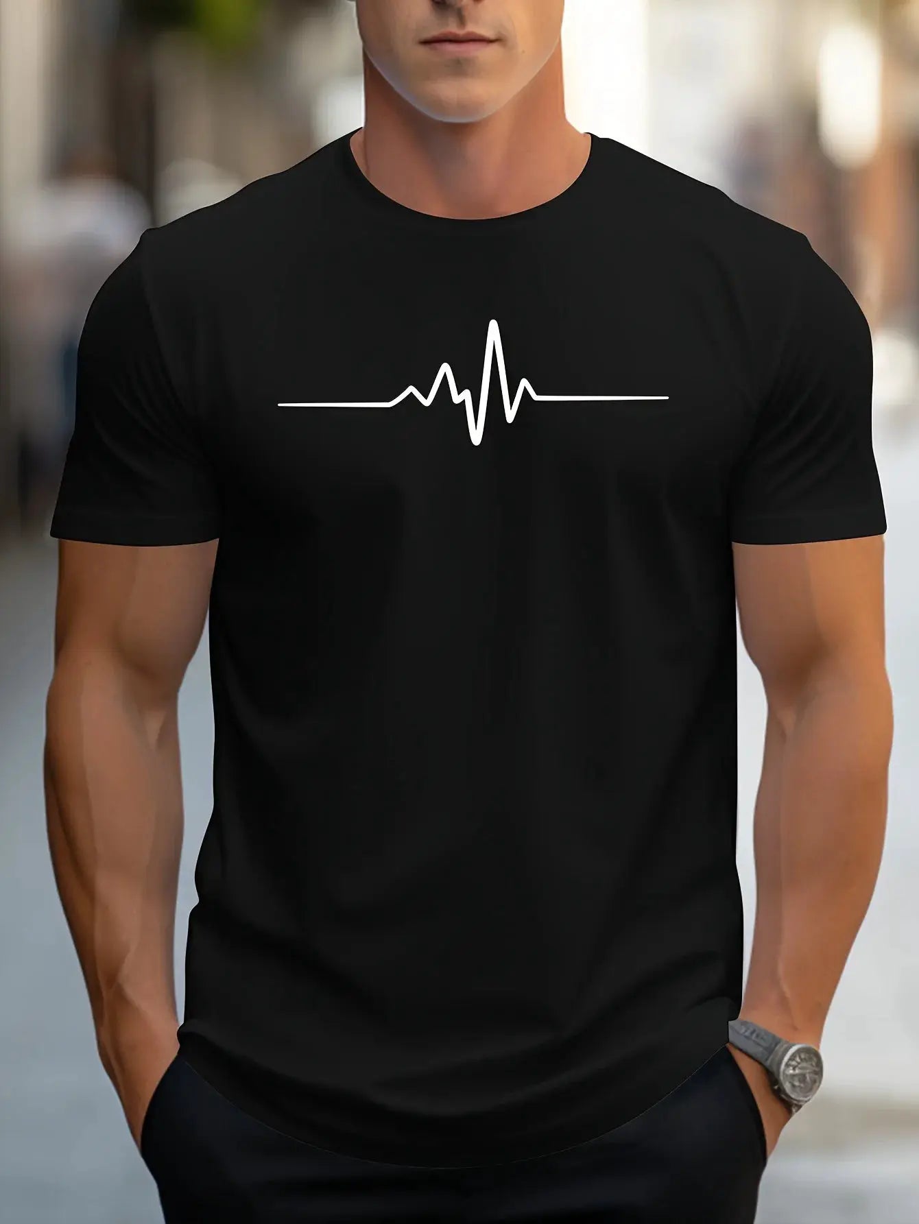 Men's 100 Percent Cotton Graphic Print Short Sleeve Round Neck T Shirt Summer Casual Top