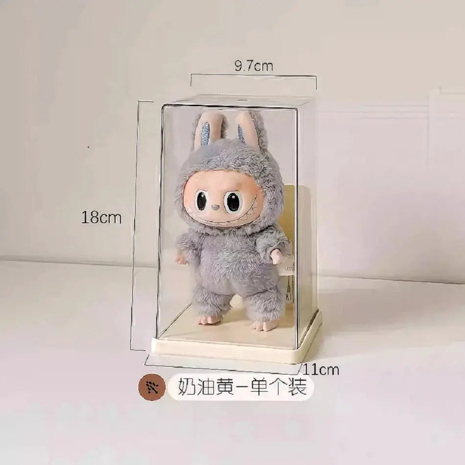 Labubu Transparent Display Box Stackable Vinyl Figurine Storage Rack For Blind Boxes And Collectibles