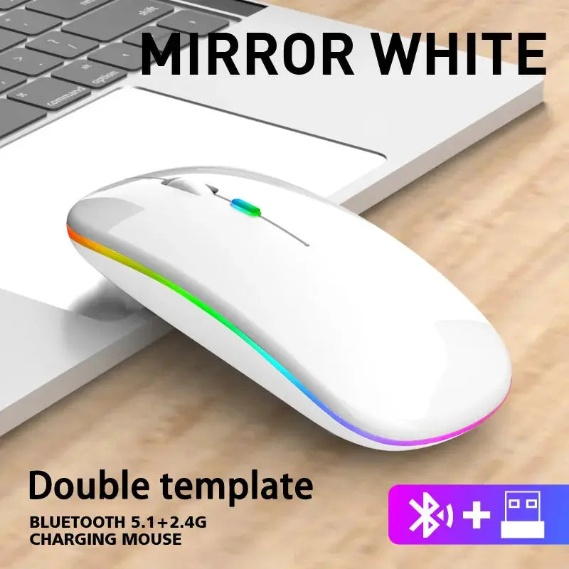 NovaPulse Wireless Gaming Mouse With 2.4GHz Bluetooth Rechargeable Quiet Ergonomic Backlit 1600 DPI For PC And Laptop