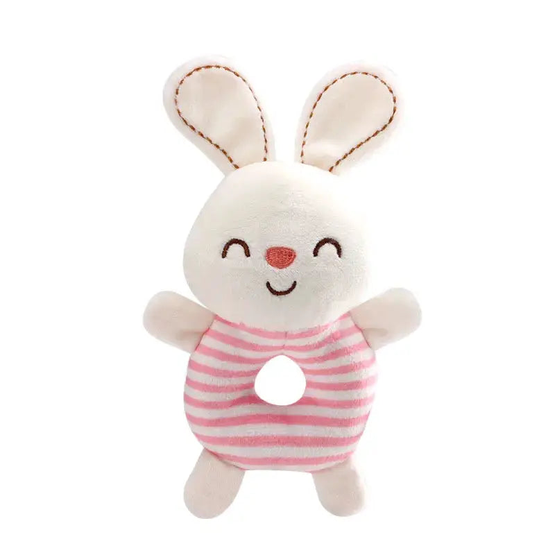 Newborn Baby Rattle Toys Plush Cartoon Animals Hand Ring Toy For Infants 0 To 24 Months Early Educational Toy