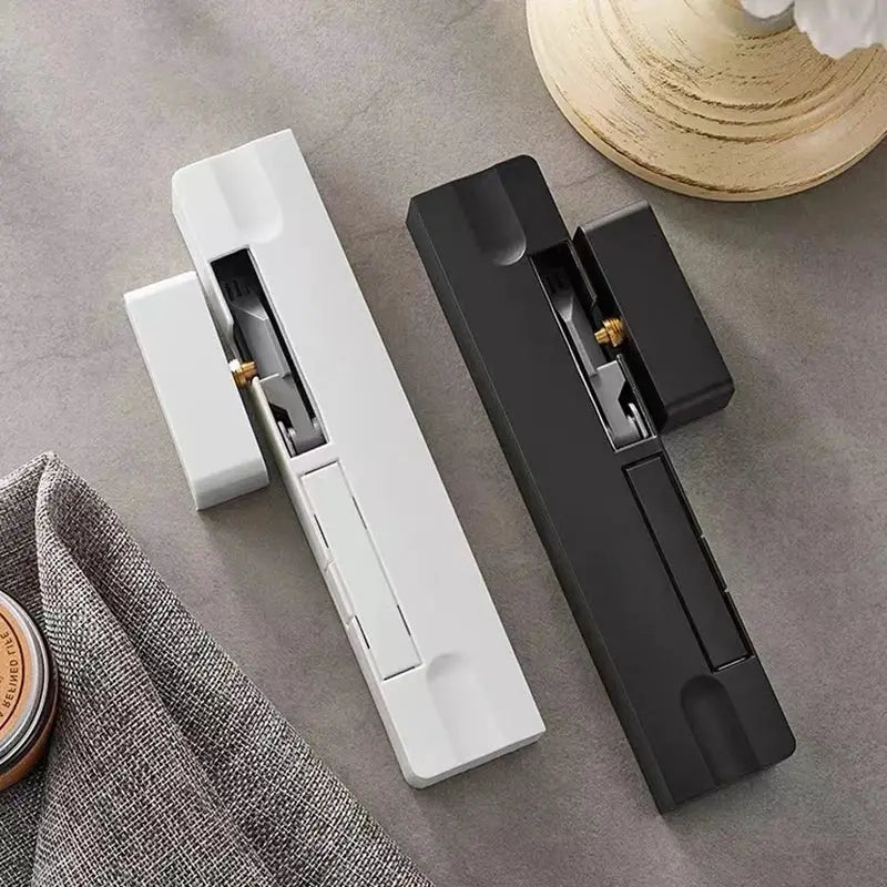 Two hydraulic door closers in white and black for wooden/external doors, silent anti-pinching.