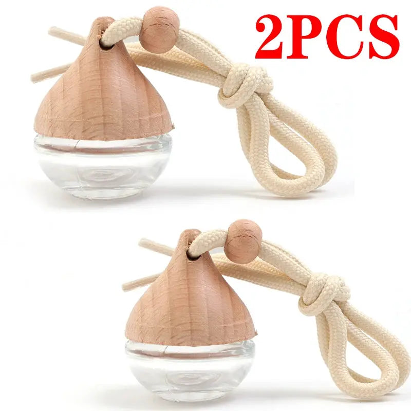 Round Car Perfume Bottle Ornament Aromatherapy Essential Oil Diffuser Hanging Auto Air Freshener Car Interior Decoration