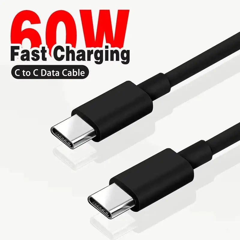 Vikefon USB C to USB C 60W Fast Charging Cable High Power Charge for iPhone 15 16 Samsung Xiaomi Huawei