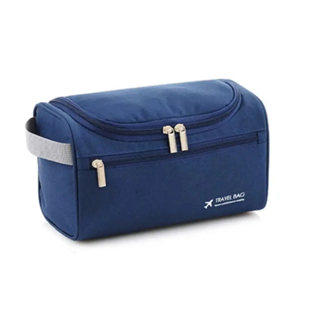 AquaGuard Travel Toiletry Organizer Waterproof Nylon Bag With Hanging Design And High Capacity