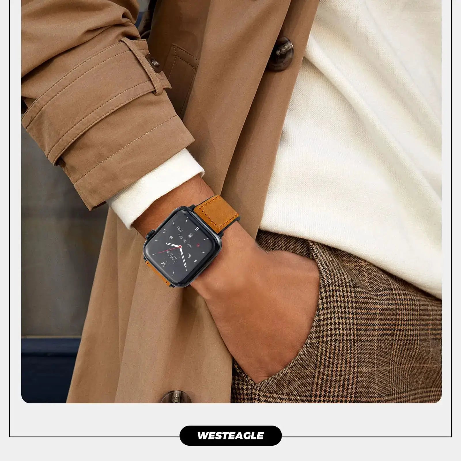 Genuine Leather Strap for Apple watch band 11 46mm 42mm 44mm 40mm 45mm 41mm bracelet iWatch series 10 9 8 7 SE3 ultra 3 2 49mm