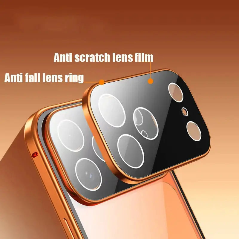NovaShield Pro Magnetic Glass Case for iPhone 17 Pro Max, 17 Pro, Air, and 17 Pro 360 Degree Full Protection