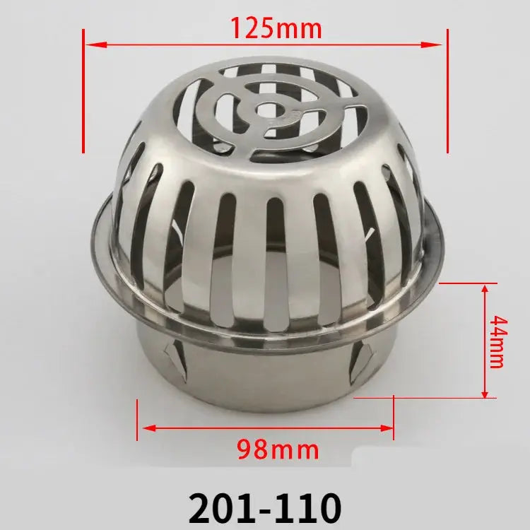 Floor drain Simples Market stainless steel round balcony roof drain with slotted top 125mm diameter