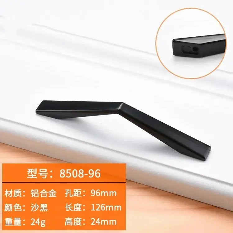 Black Aluminum Cabinet Knobs And Handles For Kitchen And Furniture Drawer Pulls Cupboard Handles
