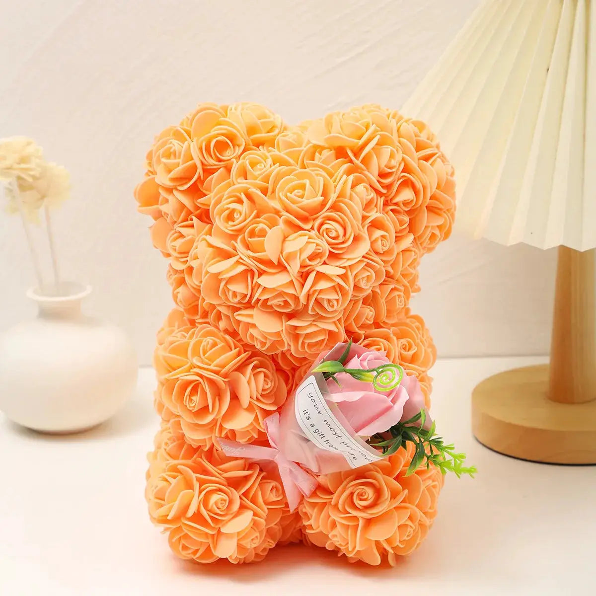 Foam Rose Teddy Bear Carry Bouquet For Weddings Mothers Day Nurses And Teachers And Other Celebrations