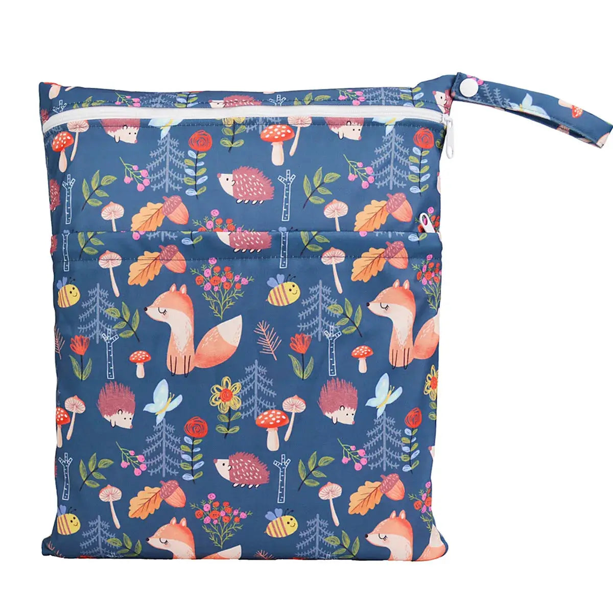 Sigzagor Wet Dry Bag With Two Zippers Waterproof Reusable 36cm By 29cm For Baby Diapers Nappies Soiled Clothes Swimwear