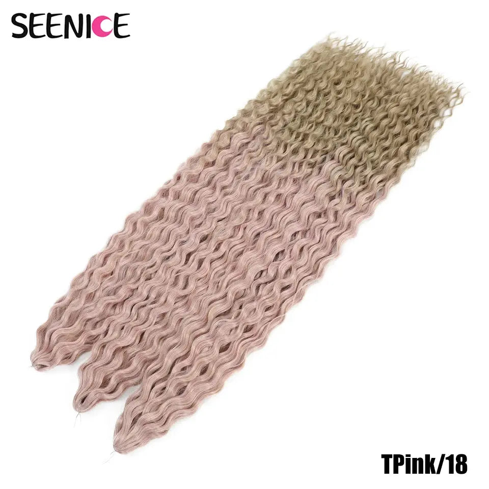 Ariel Curl synthetic crochet braids with deep twist Afro curl, pink ombre, 22in